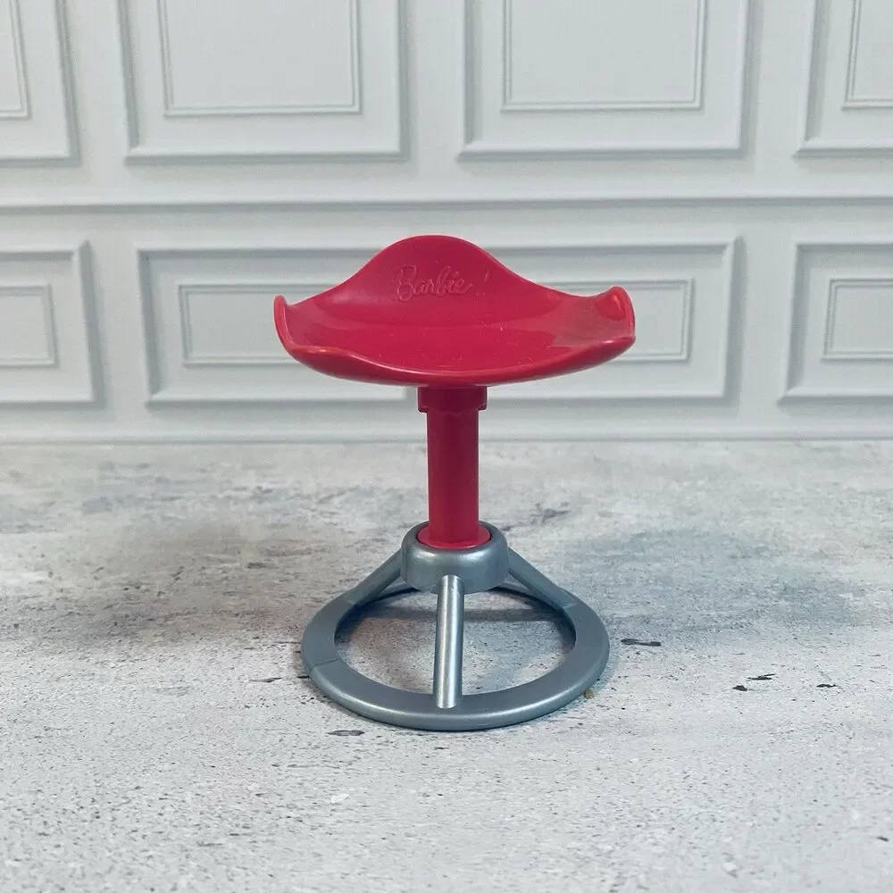 Barbie Doll Dollhouse Pink Counter Chair Kitchen Furniture Replacement Piece